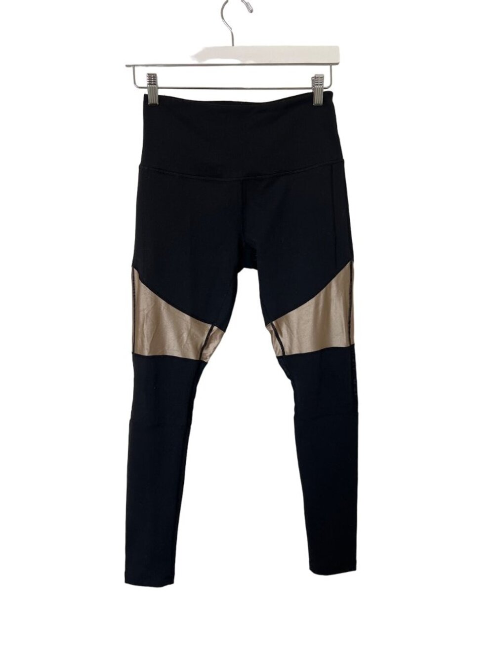 Zella Black & Gold Contrast Active Leggings
